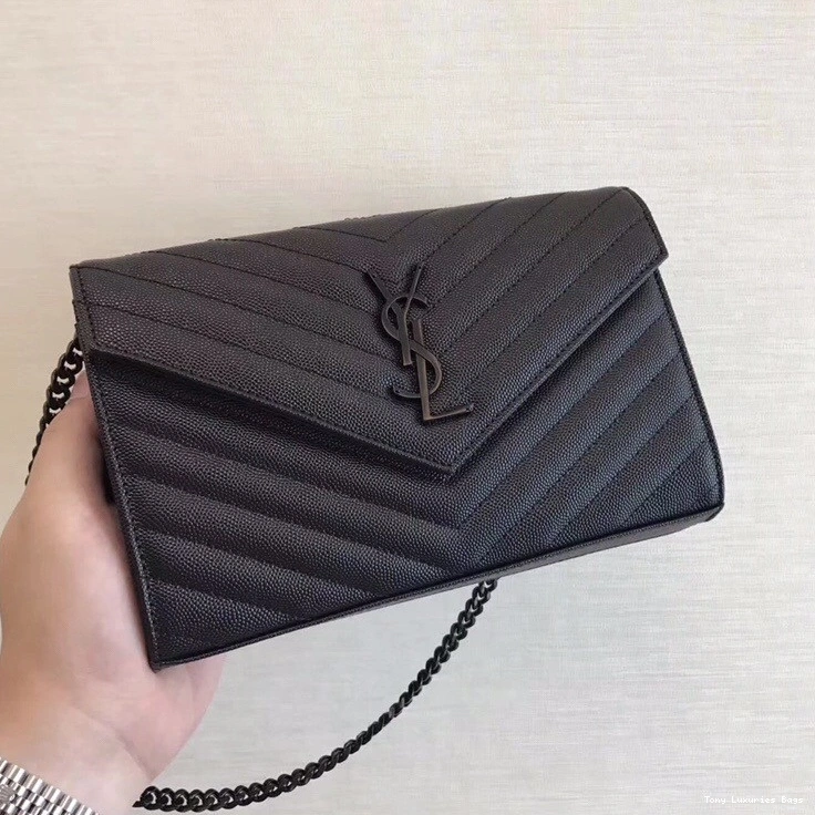 Tony Luxuries CASSANDRE CHAIN YSL MATELASSÉ WALLET 0808